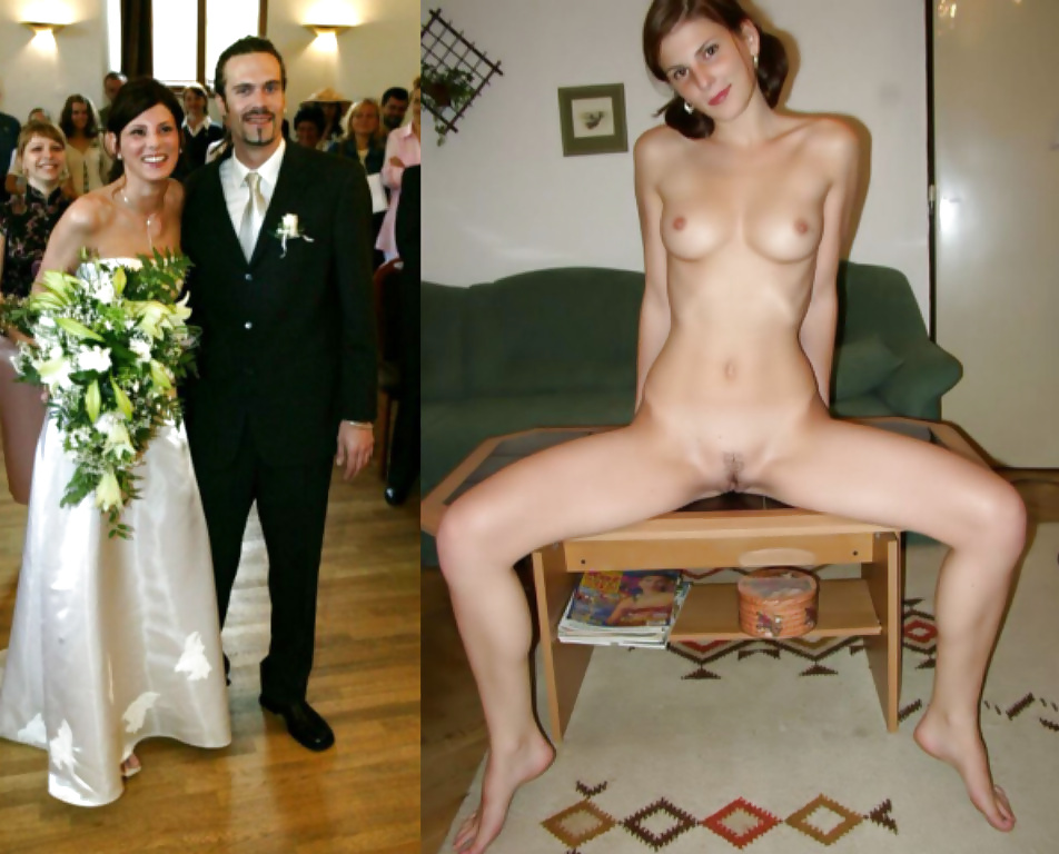 Novias y damas de honor. antes y después.
 #33637185