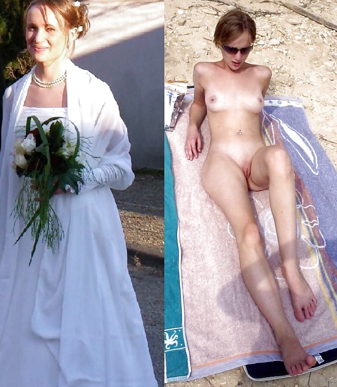 Novias y damas de honor. antes y después.
 #33637213