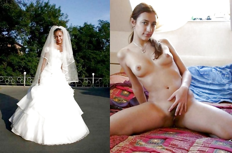 Novias y damas de honor. antes y después.
 #33637226