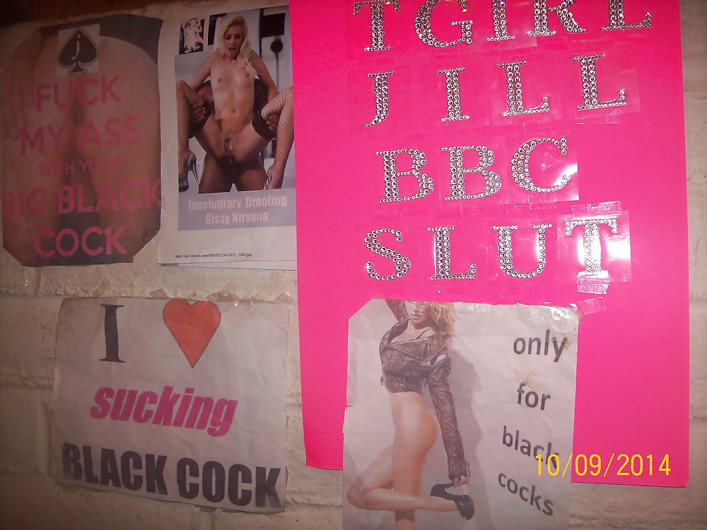 Tgirl BBC slut teases her Black Stud T's BB9C rock hard #31248920