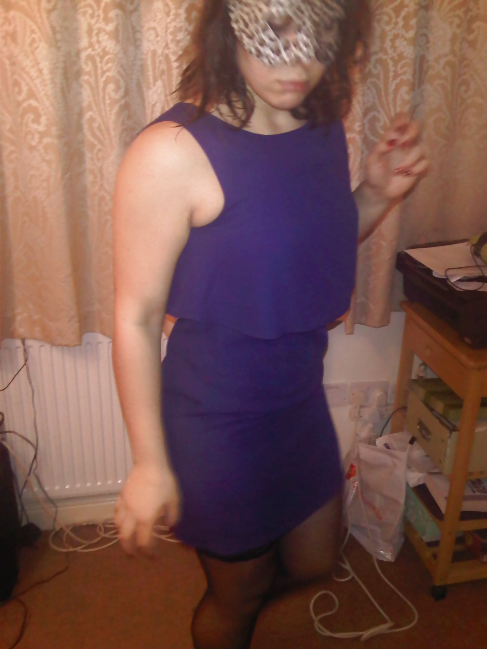 Sample my wife little blue dress