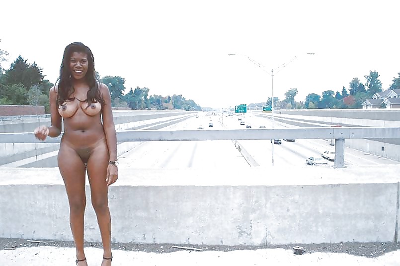 Upskirt and Nude On HWY Overpass #24280650