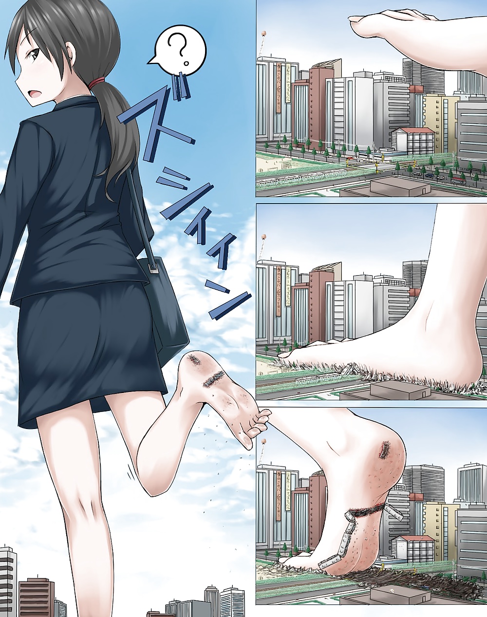 Anime style: giantess femdom-feet #29390821