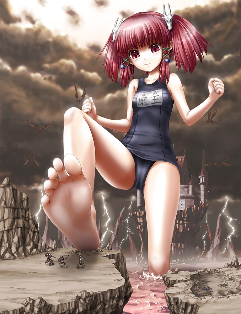 Stile Anime: gigantessa femdom-piedi
 #29390980