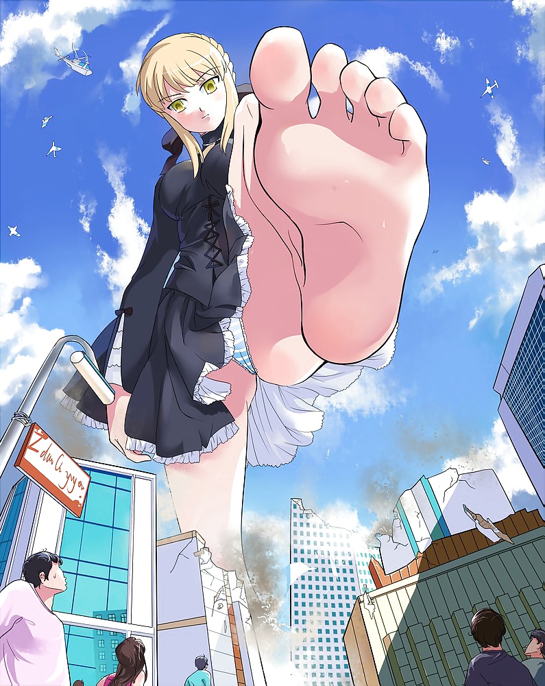 Anime style: giantess femdom-feet #29390996