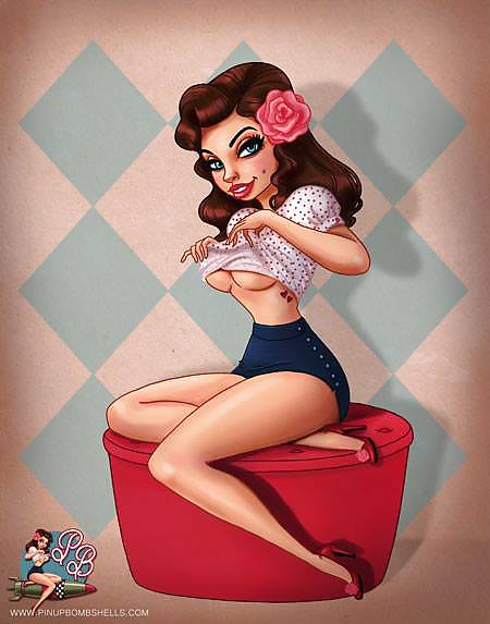 Pinup Bombshells Cartoon Schlampen #23883732