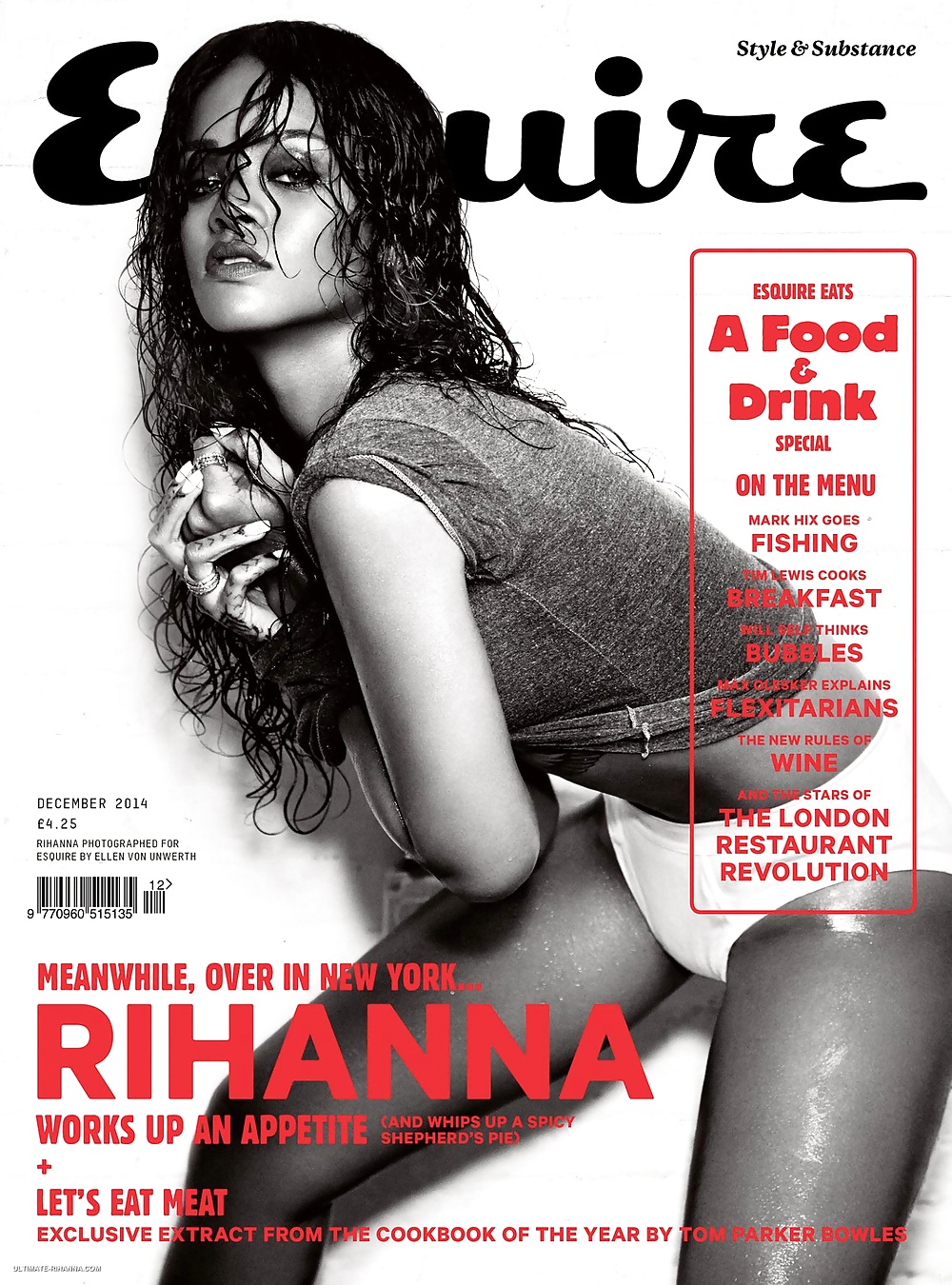 Rihanna Almost Naked For Esquire Magazine  #31795983