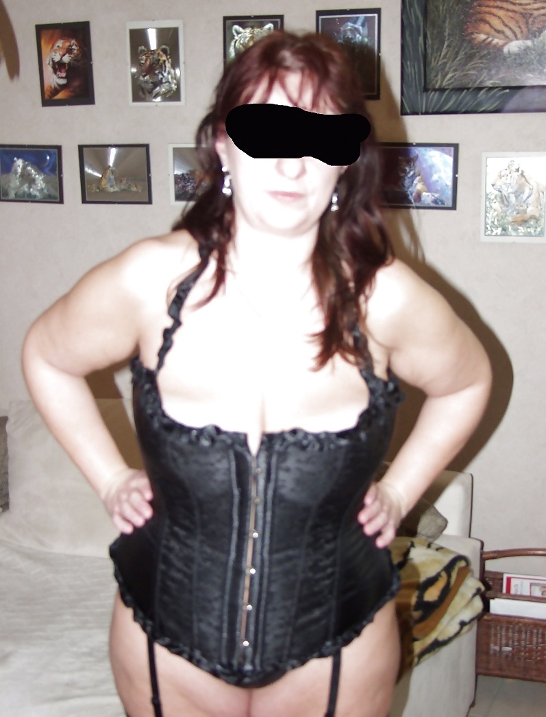 Housewife  posing for the husband with her new corset #35469545