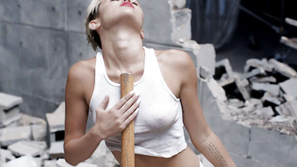 Miley Cyrus music video Wrecking Ball #37022707