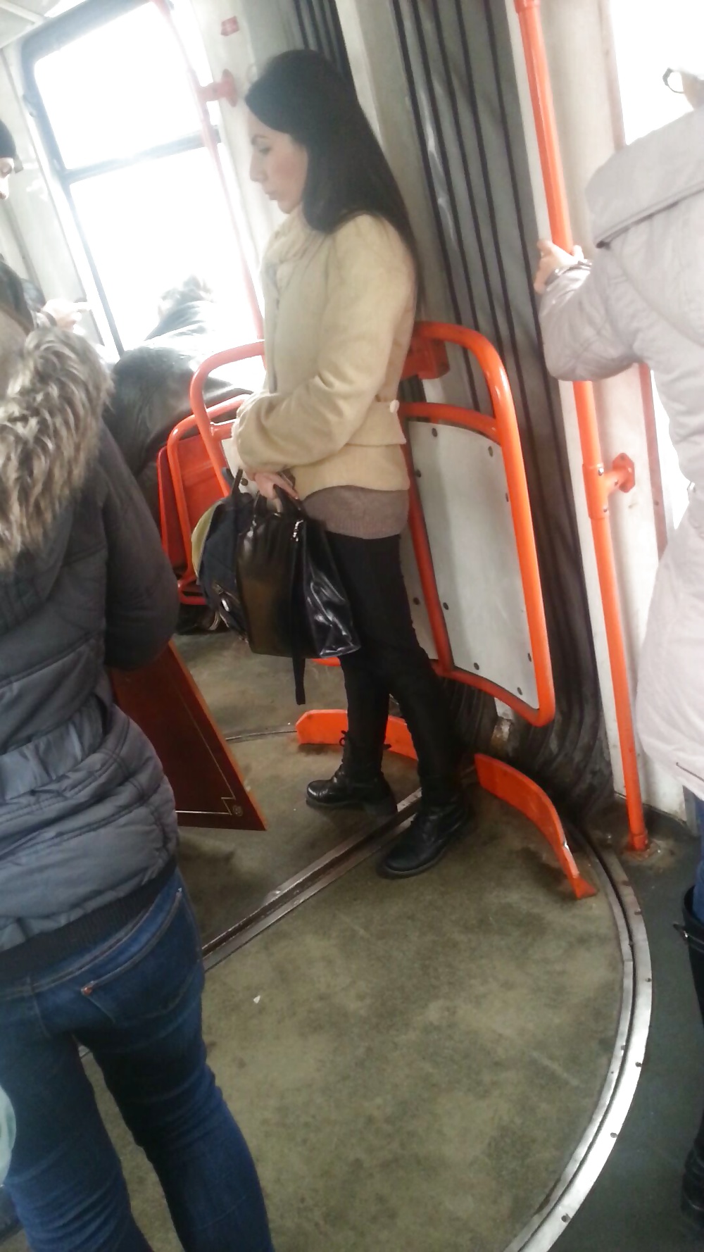 Spy sexy women in tram romanian #41079276