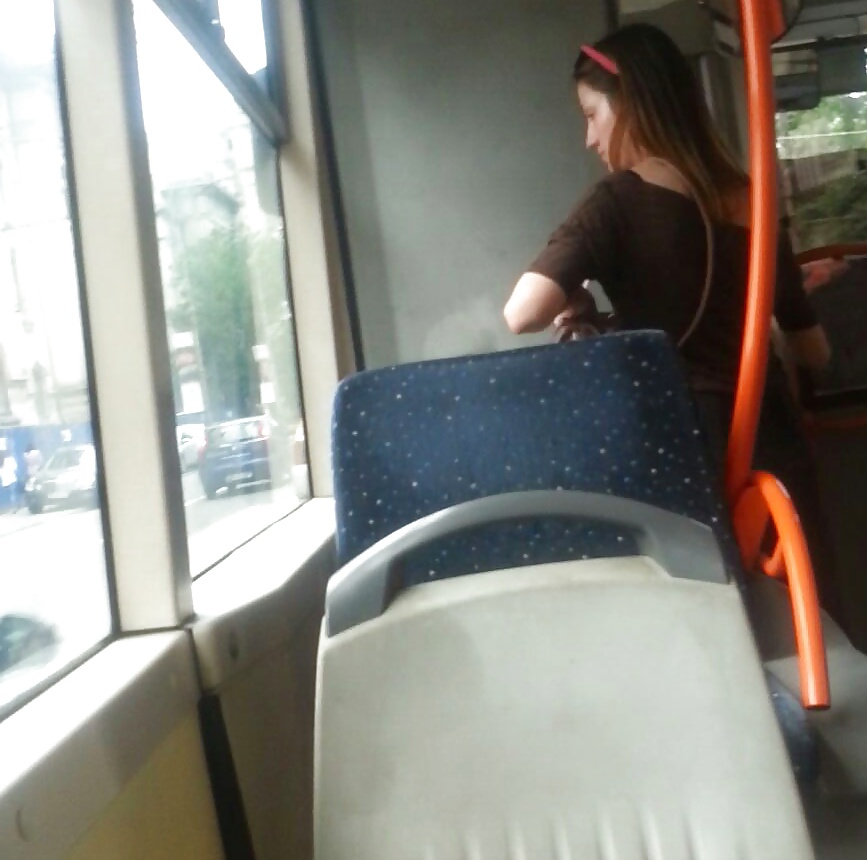 Spy sexy women in tram romanian #41079433