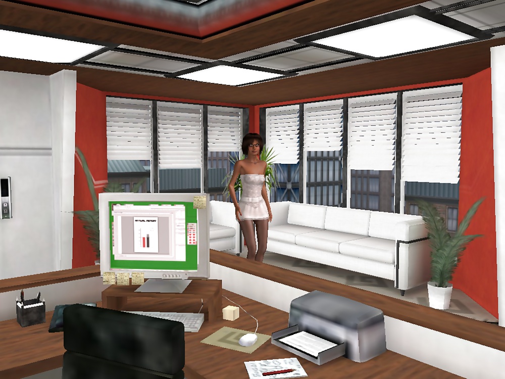 Lesben Büro - 3D Sex Villa #26977106