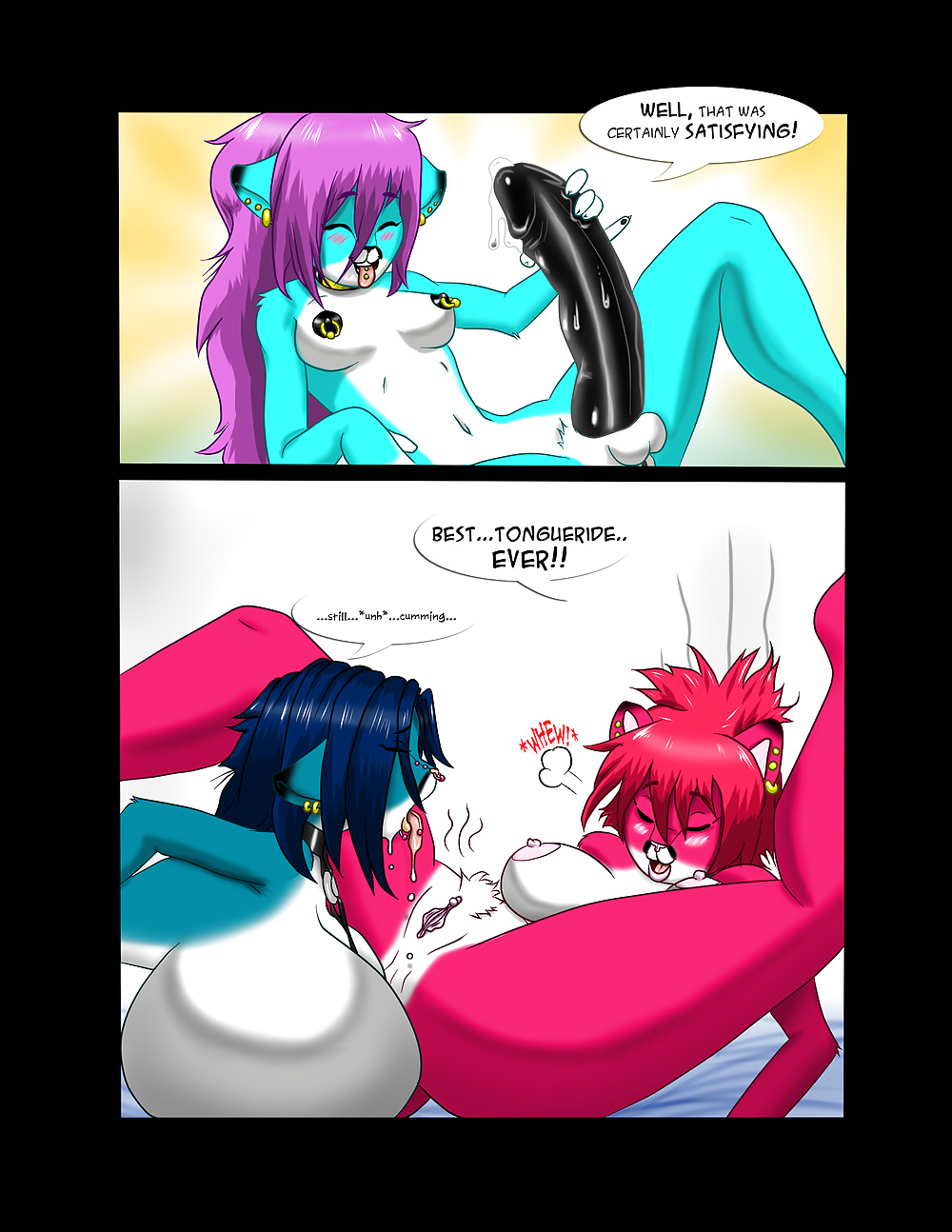 Una lechosa traviesa catboy y dos vixens - furry doujin femdom
 #33791581