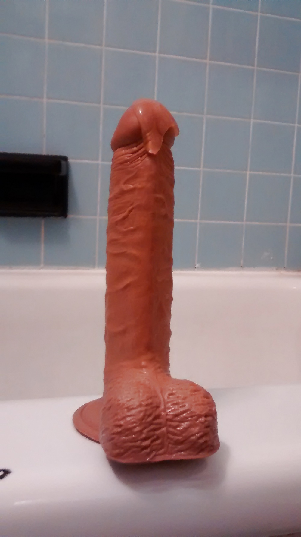 Huge thick dildo filling my tight little asshole! #30993046