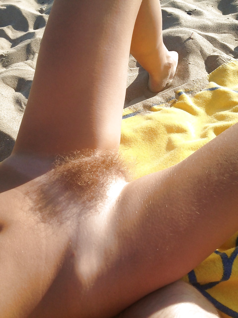 Hairy woman on the beach 1 #41106482