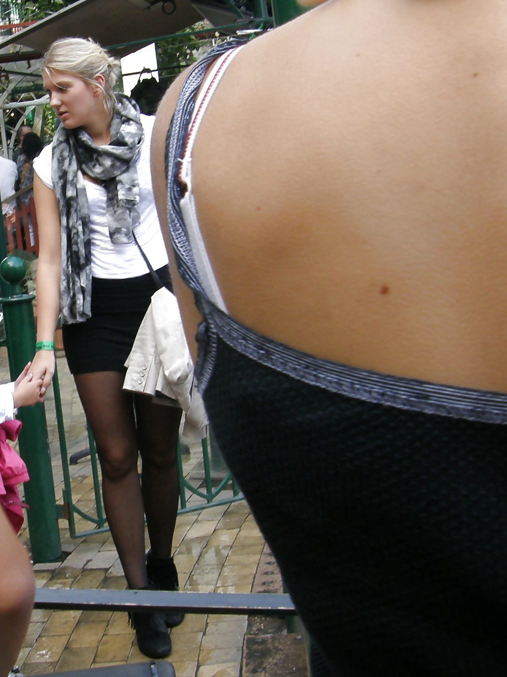 Nylons or pantyhose at the amusement park #29823199