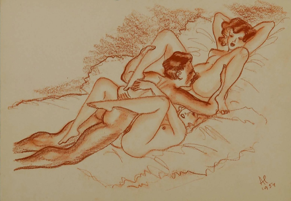 Vintage Erotic Drawings 21 #31820581