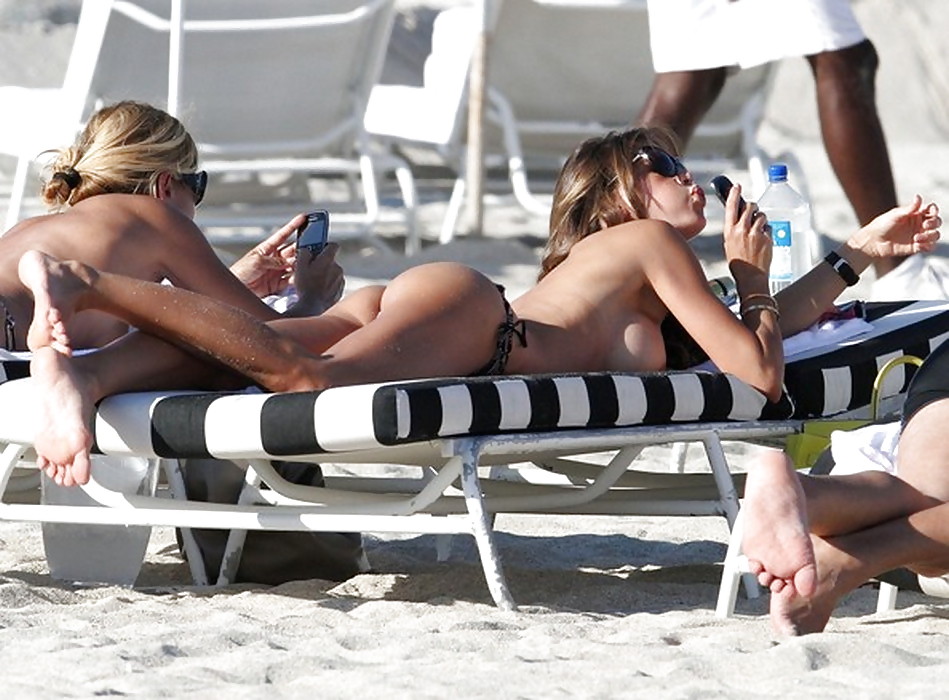 Claudia Galanti Topless Bikini Candids On Beach In Miami #23314337