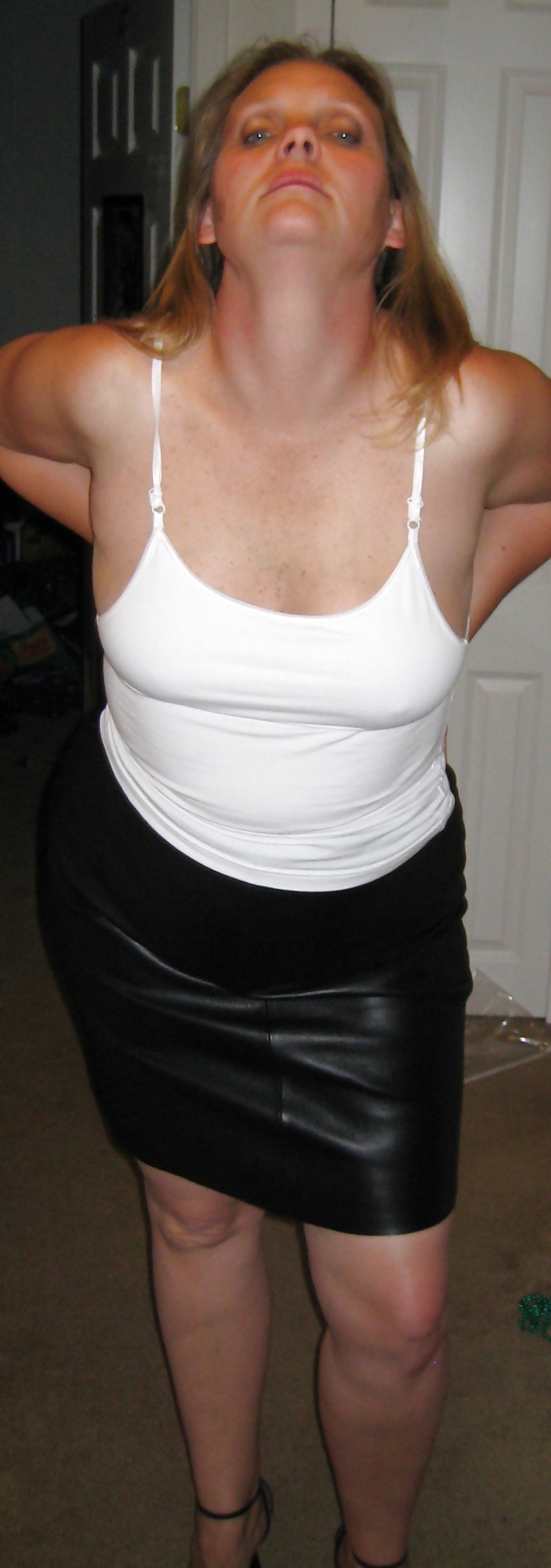 Cougar in Leather Skirt #34893099