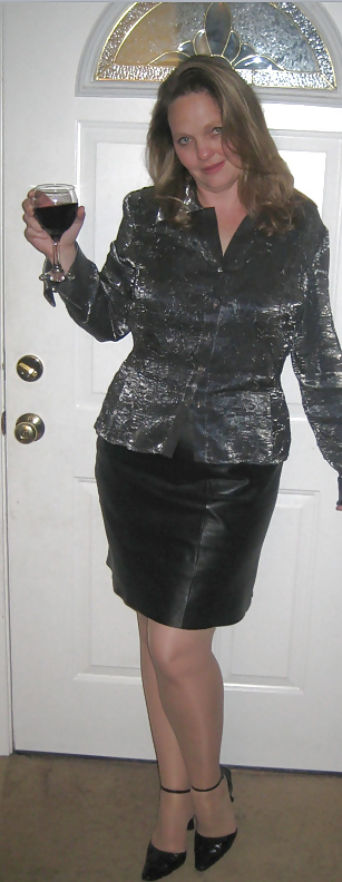 Cougar in Leather Skirt #34893506