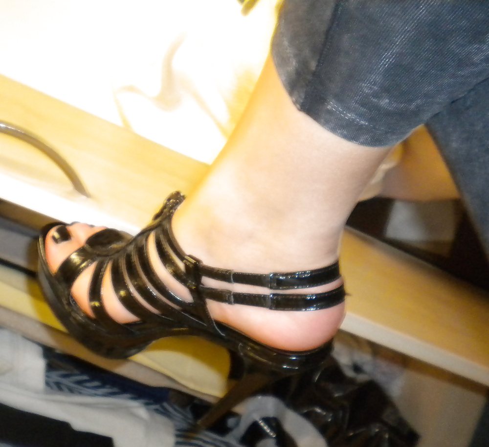 My sexy British UK Chav friend with sexy feet in heels #26936135