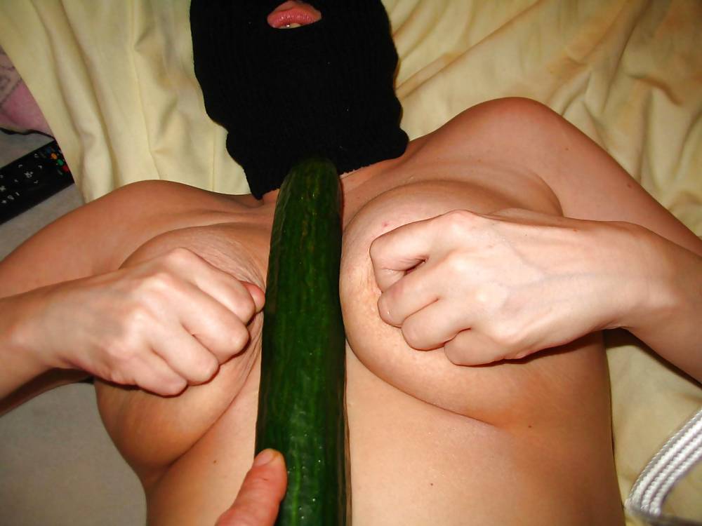 German amateur working out with a cucumber #37667382