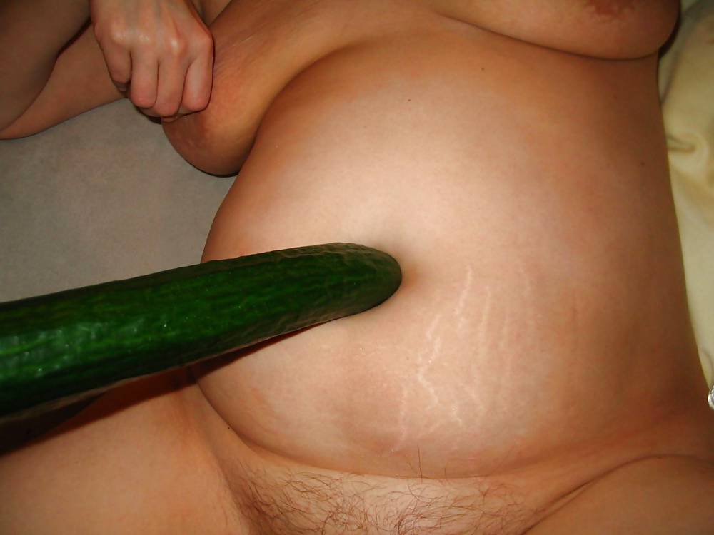 German amateur working out with a cucumber #37667434