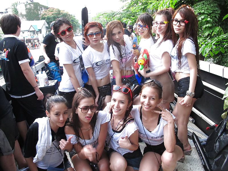 Amateur Auto Tir Festival De Songkran Thailande Drôle Jour #34643679