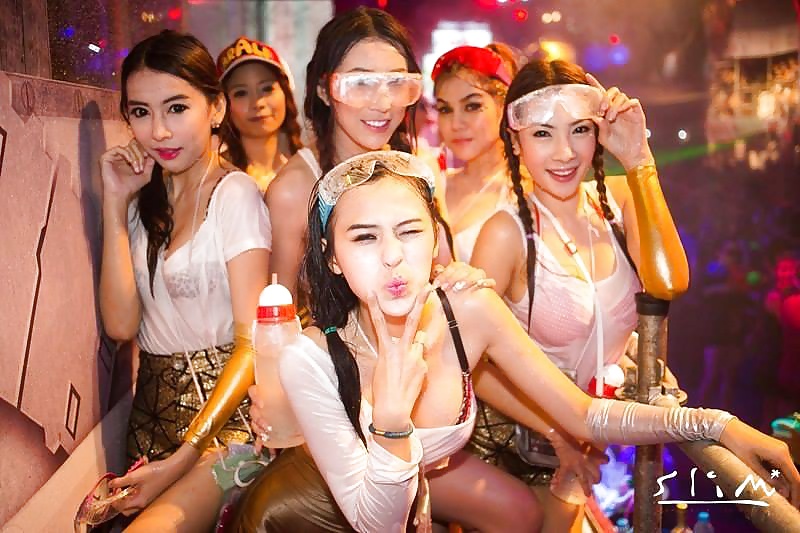 Amateur Selbst Erschossen Songkran Festival Thailand Lustig Tag #34643769