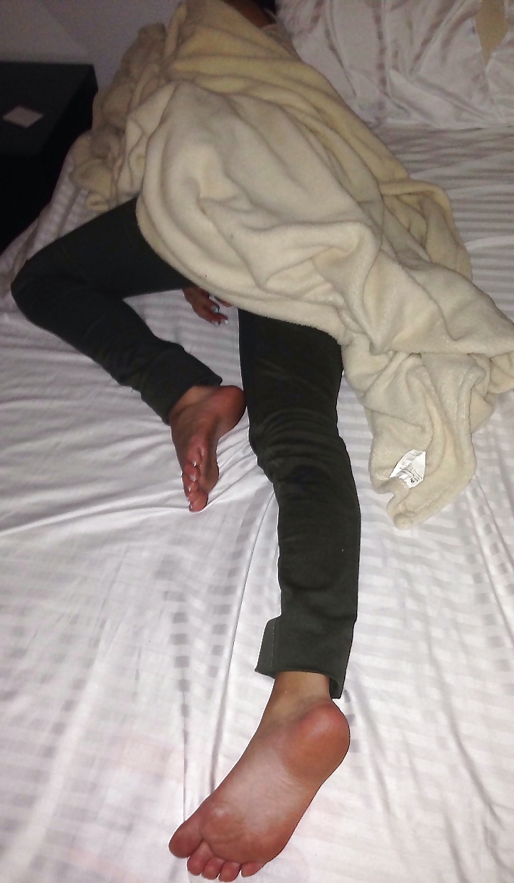 Friend's feet on bed #24435267