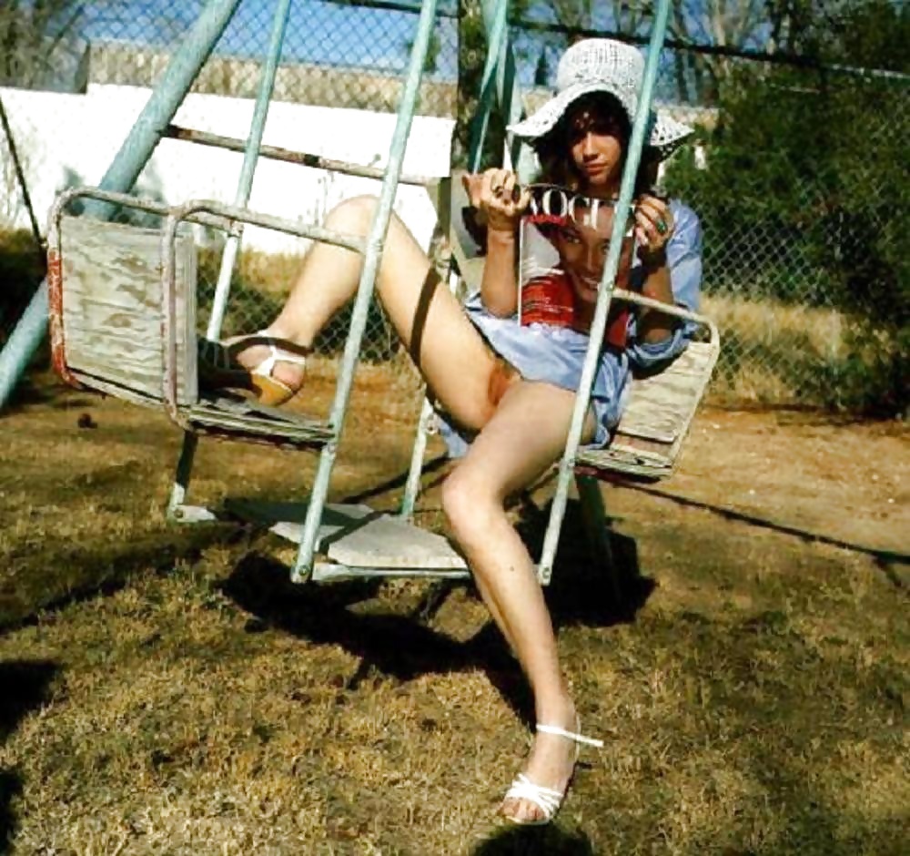 Bottomless and Hairy on a Swing #27855366