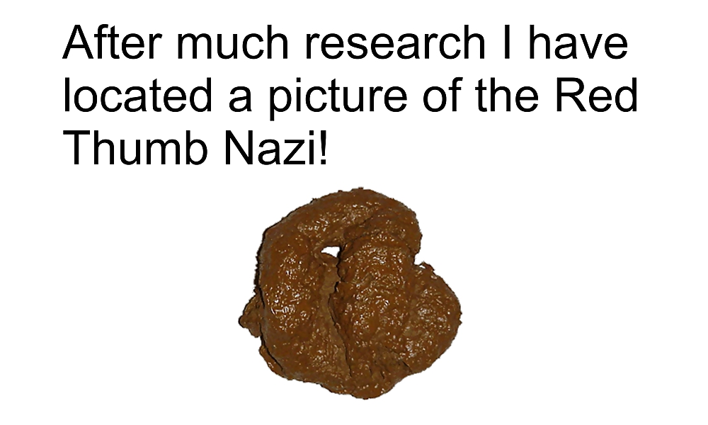 What I Think About the Red Thumb Nazi : ) #23477614