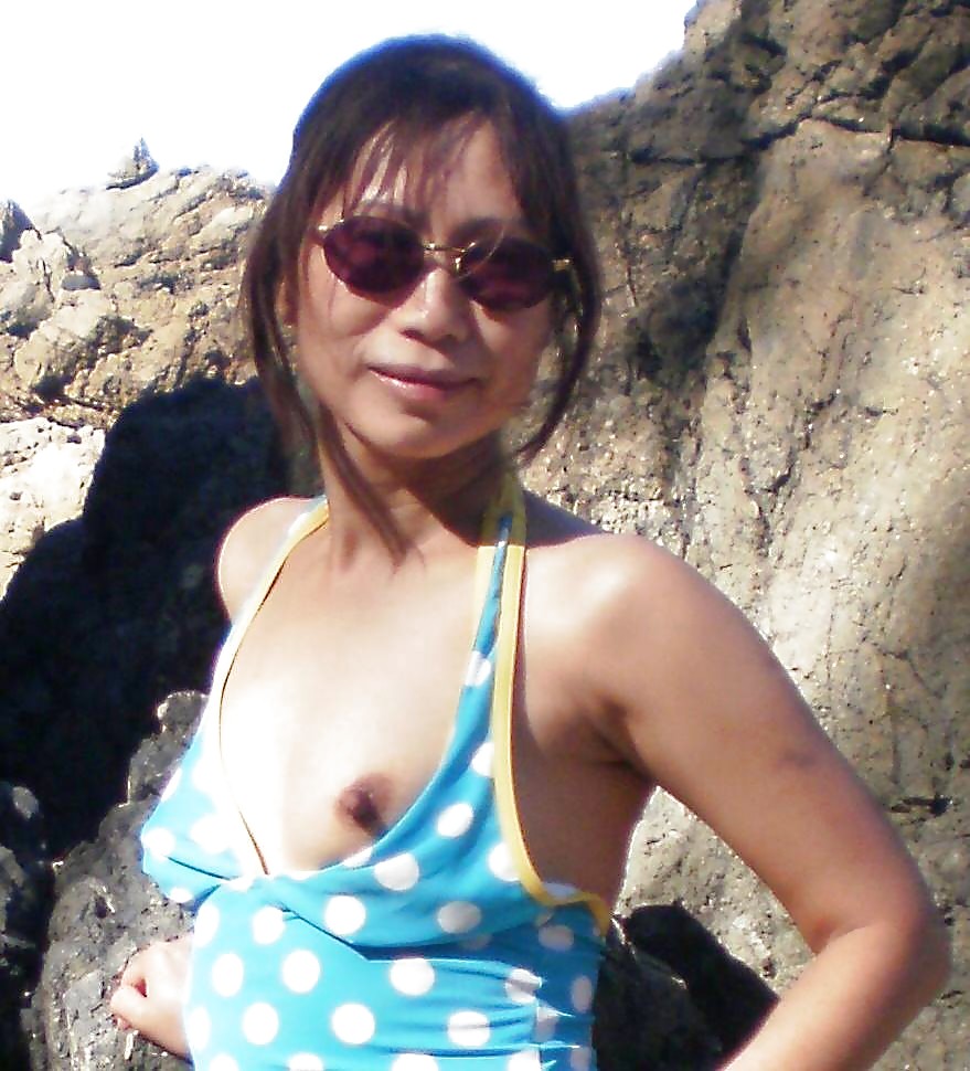 Very horny Asian milf, beach vacation #35990350