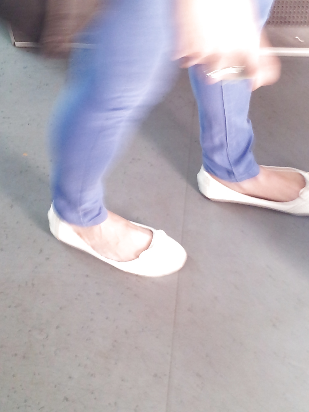 Candid shoes ballet flats ballerinas legs feet #26010938