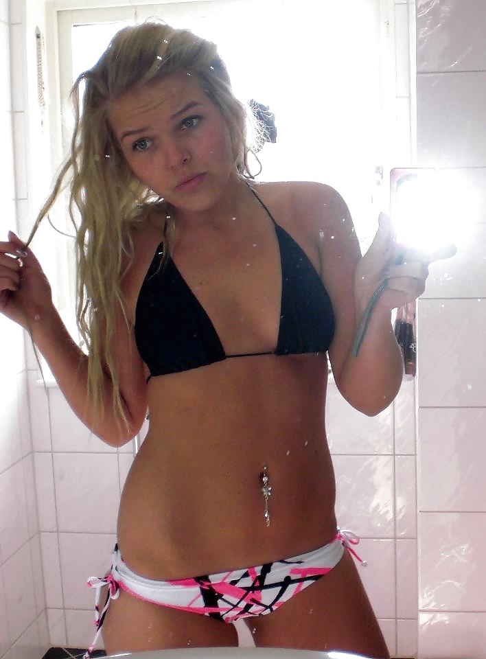 Blonde teen bitch slut bikini thong bww beach panties horny #27095897