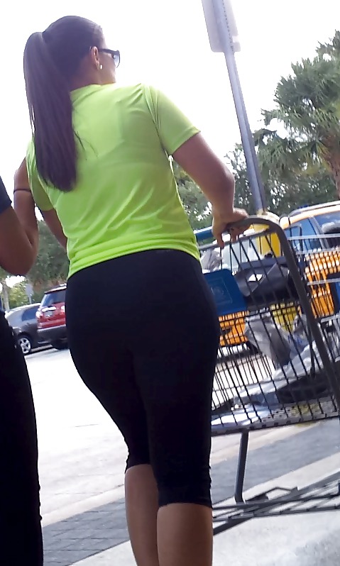 THICK Cuban Ass Latina MILF in tights! VOYEUR NICE FATTY #37221762