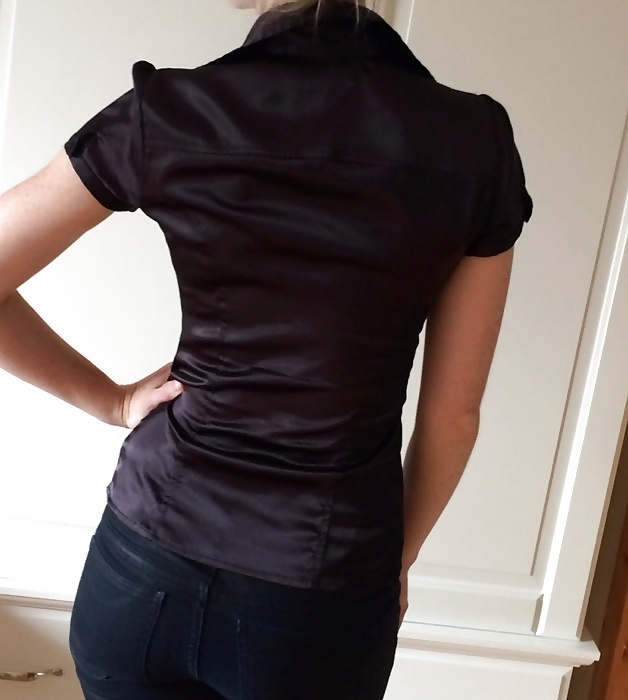 Black Satin Blouses #33341010