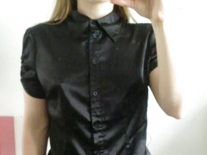 Black Satin Blouses #33341064