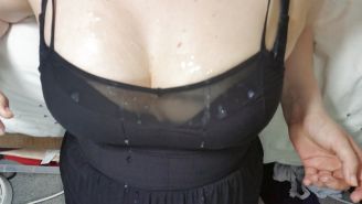 Cum on tits