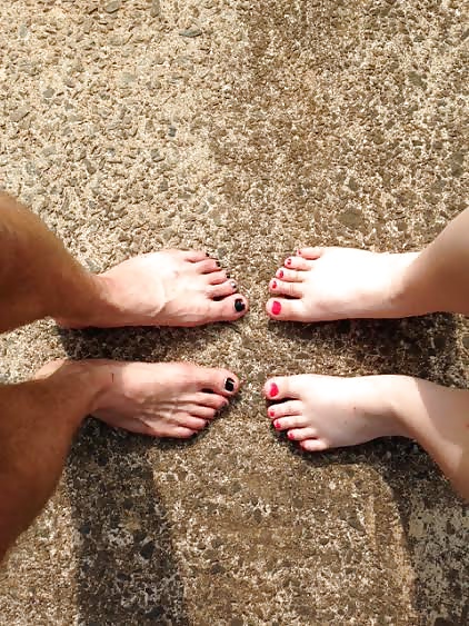 Nylons, Feet, Painted Toes! Fun with the wife! #30249984