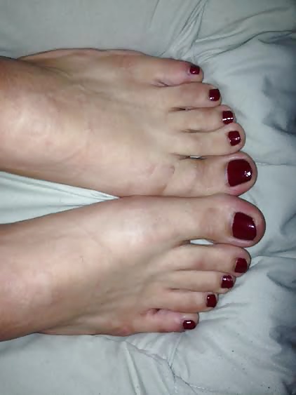 Nylons, Feet, Painted Toes! Fun with the wife! #30250115