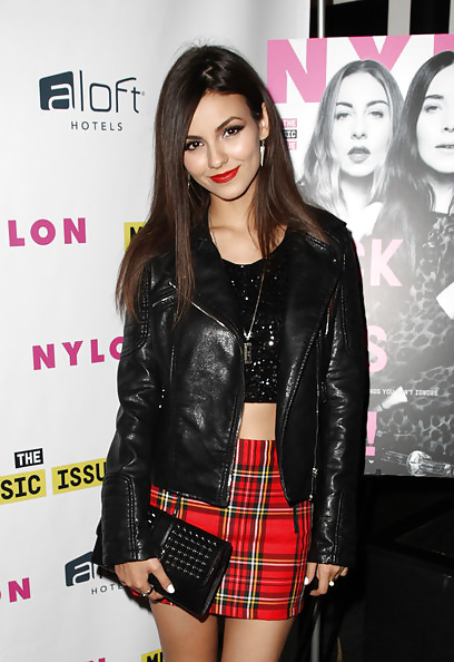 Victoria Justice in red skirt  #34156544