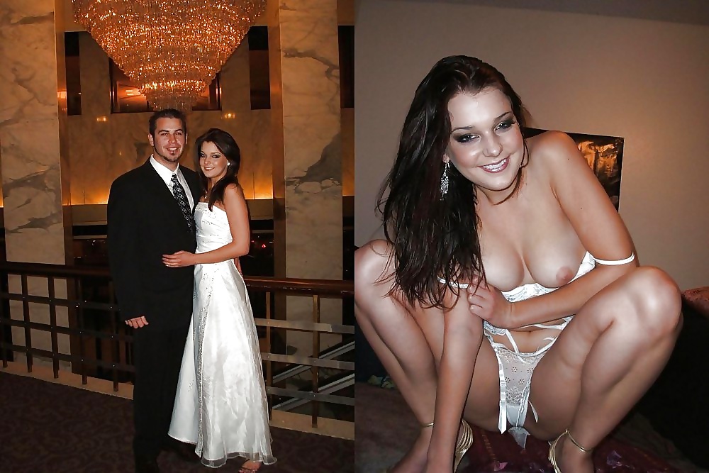 Brides and bridesmaids, before and after amateurs. #27540727