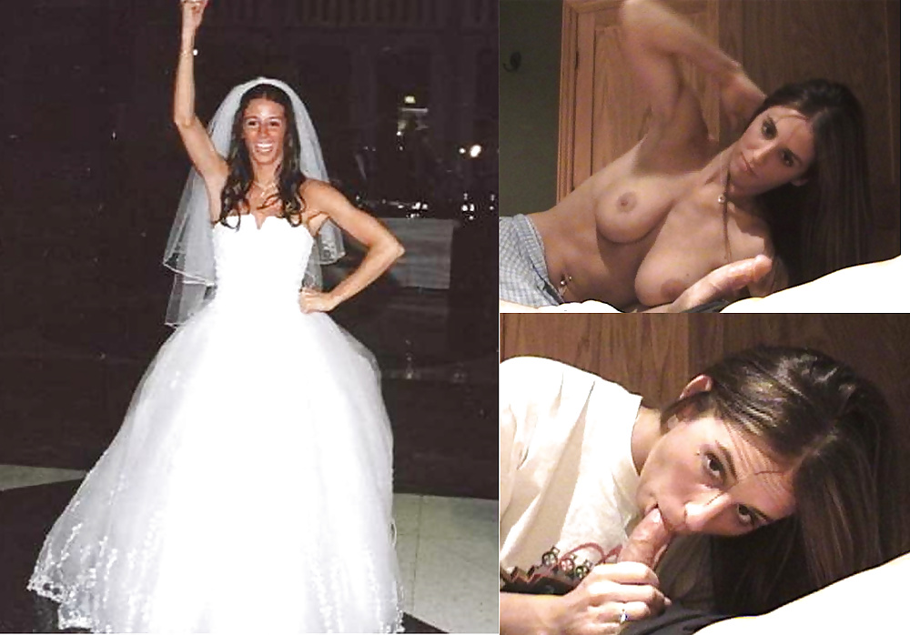 Brides and bridesmaids, before and after amateurs. #27540735