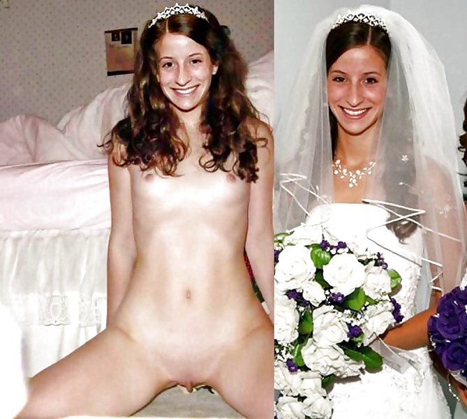Brides and bridesmaids, before and after amateurs. #27540740