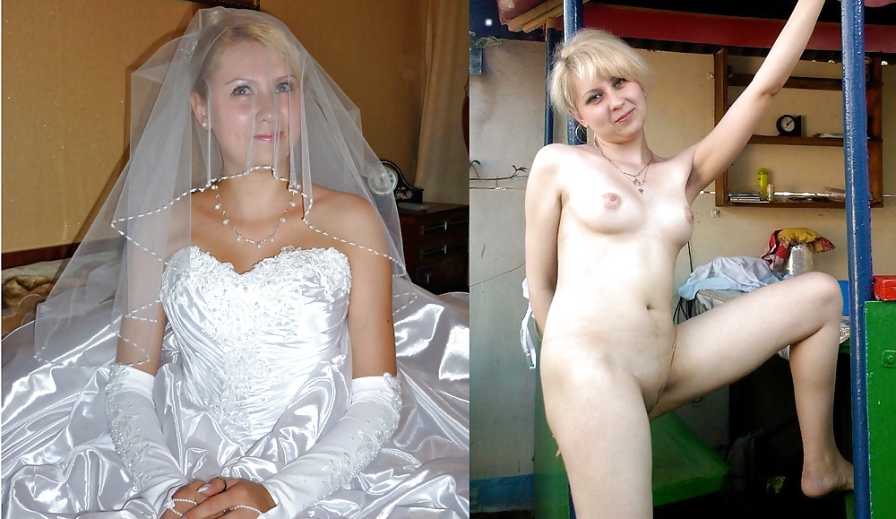 Brides and bridesmaids, before and after amateurs. #27540766