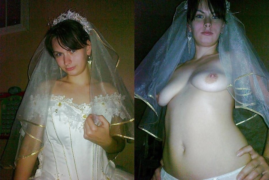 Brides and bridesmaids, before and after amateurs. #27540804