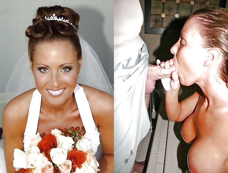 Brides and bridesmaids, before and after amateurs. #27540823