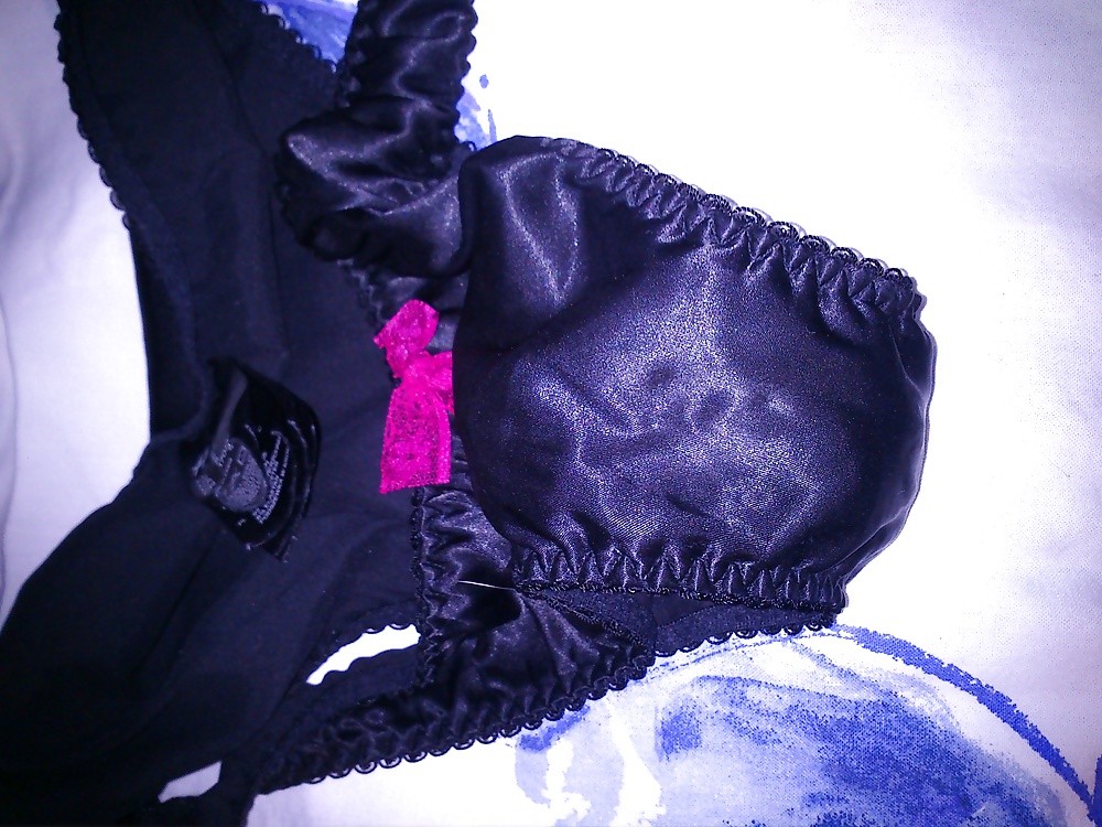 GFs black satin panties #27804640