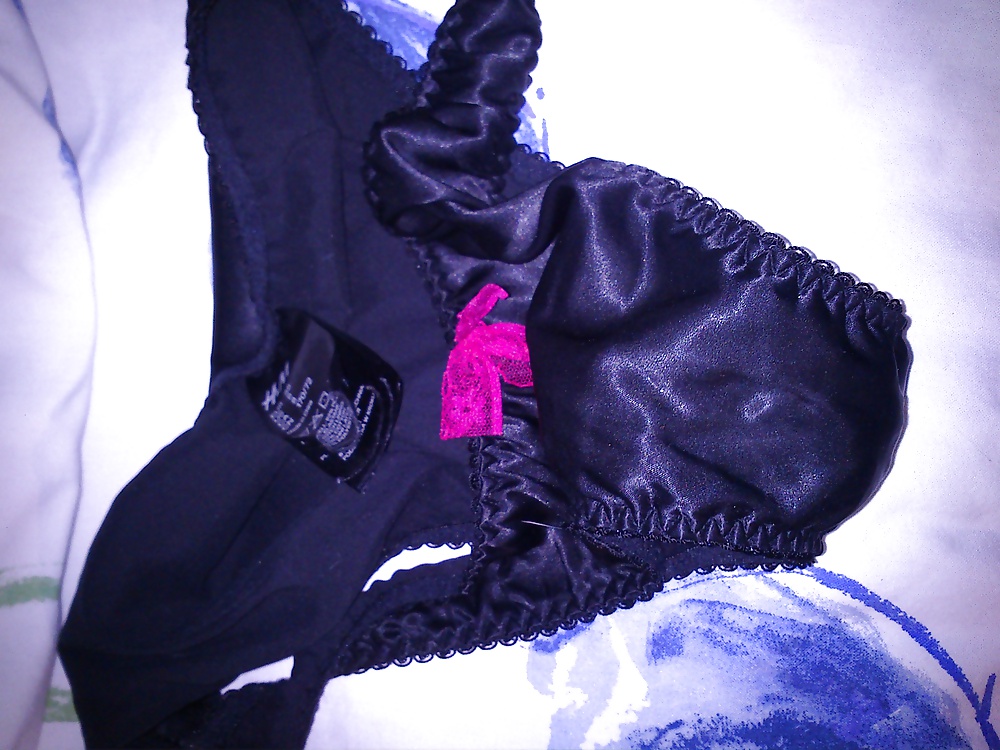 GFs black satin panties #27804646